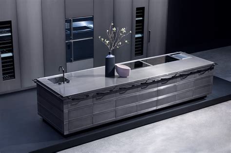 cucine fendi scheda|KURKUM Stainless steel fitted kitchen with island By FENDI .